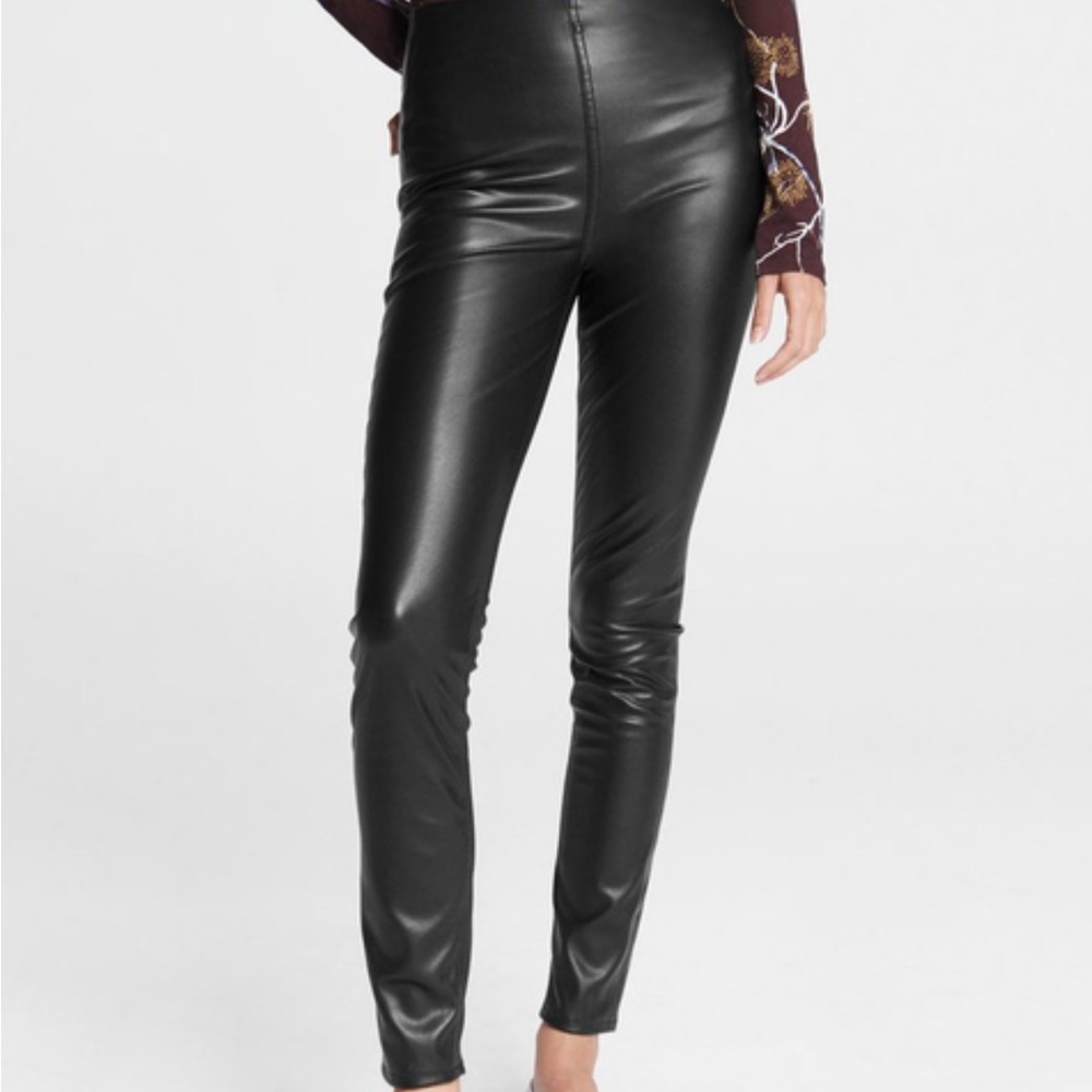 Rag and Bone Black faux leather pants